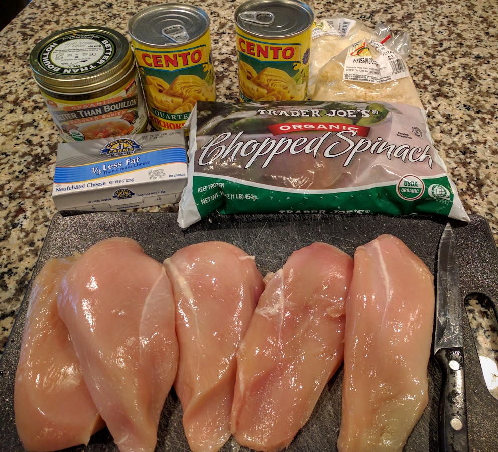 Crock-Pot Spinach and Artichoke Chicken | thegreengiraffeeats.com