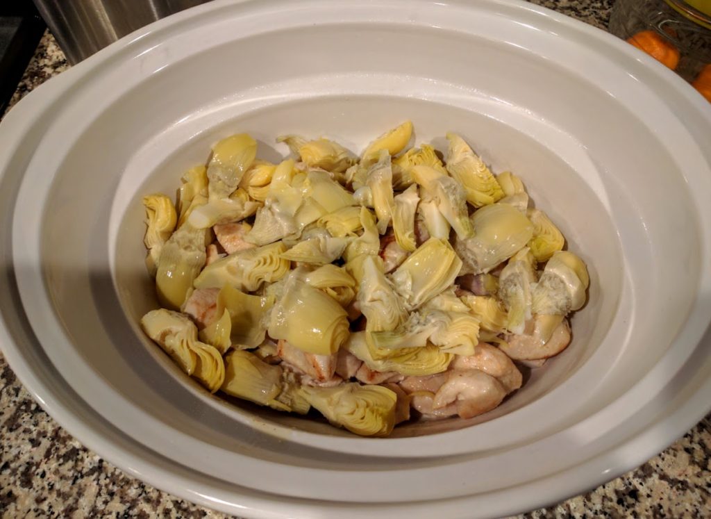 Crock-Pot Spinach and Artichoke Chicken | thegreengiraffeeats.com