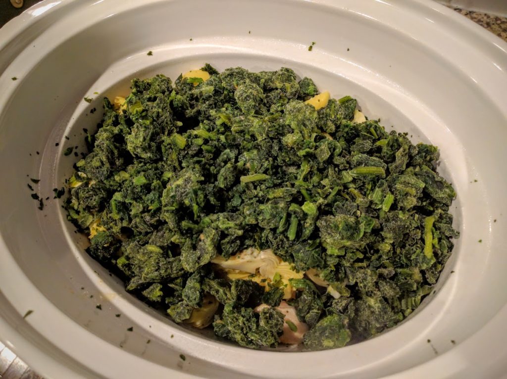 Crock-Pot Spinach and Artichoke Chicken | thegreengiraffeeats.com