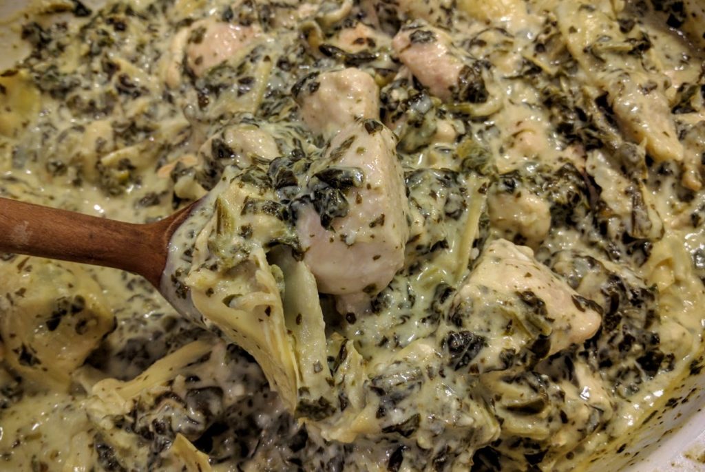 Crock-Pot Spinach and Artichoke Chicken | thegreengiraffeeats.com