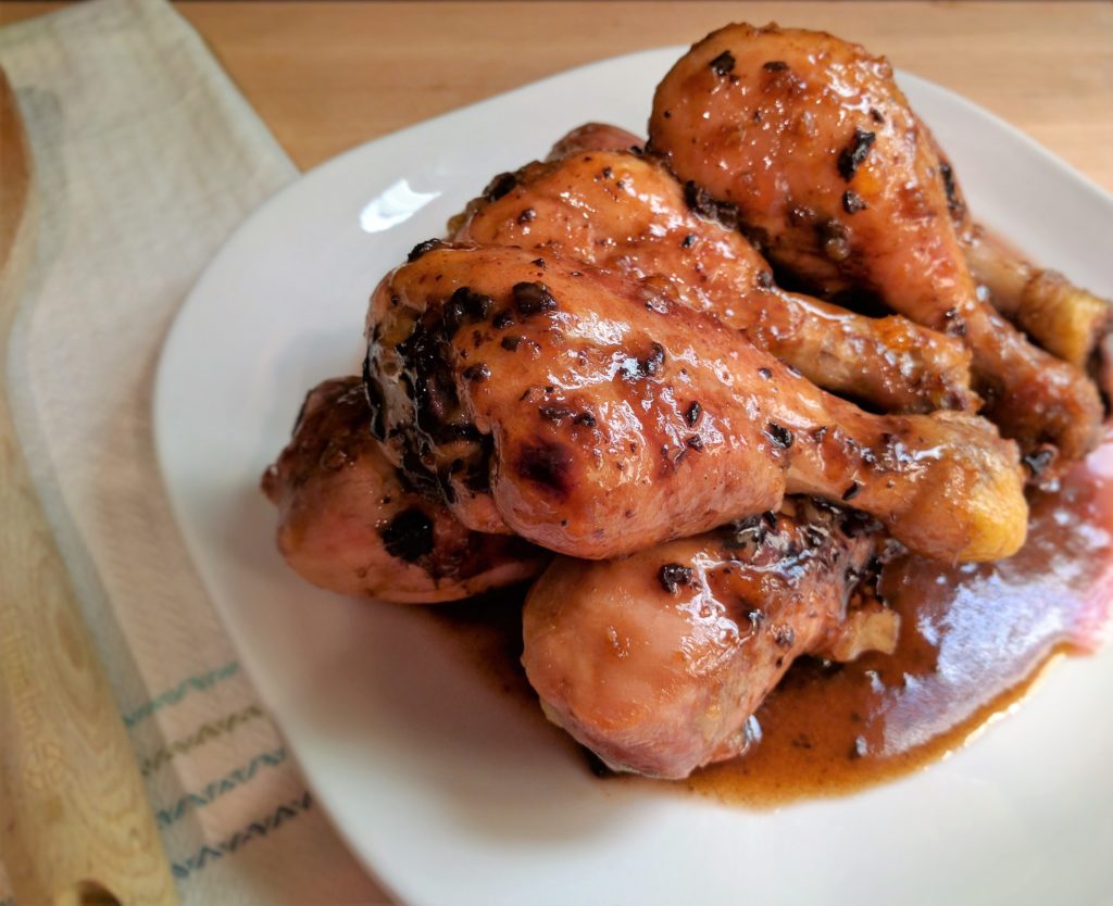 Apricot Balsamic Chicken Legs | thegreengiraffeeats.com