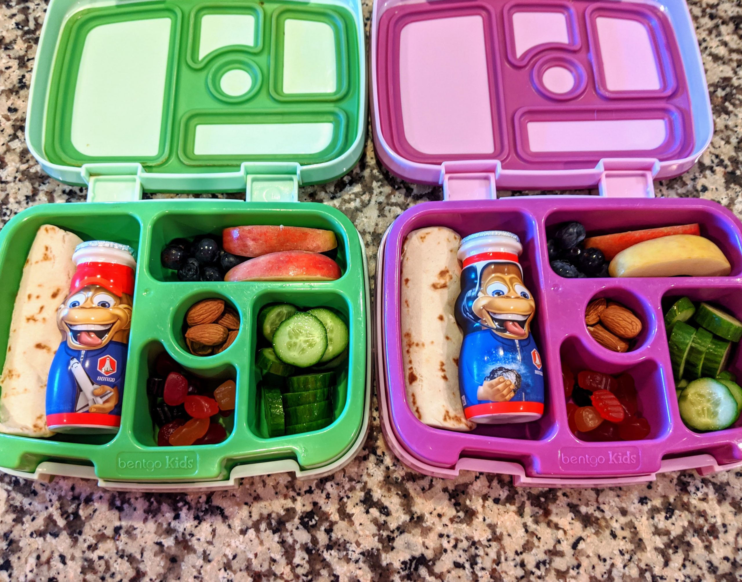 Bentgo - Kids Prints Lunchbox Mermaid + Kids Snack Lunchbox Purple