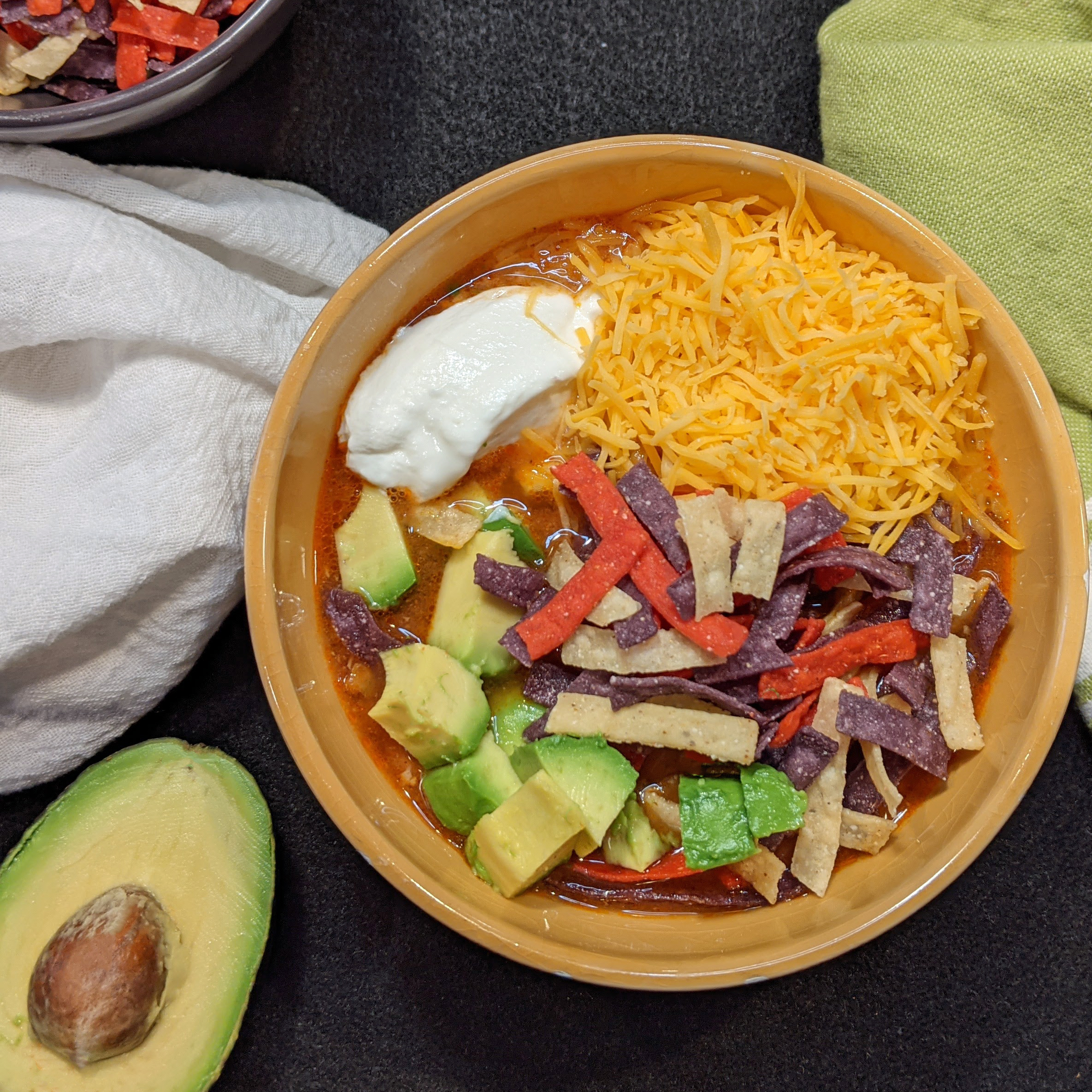 Slow-Cooker Chicken Tortilla Soup With All the Fixings Recipe