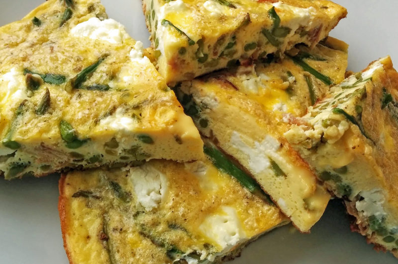 Asparagus, Prosciutto & Goat Cheese Frittata